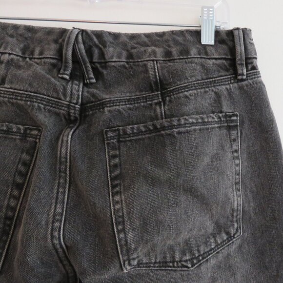 GOOD AMERICAN Good 90's Icon High Waisted Loose Ripped Jeans Black267 - Size 32 - Picture 12 of 14